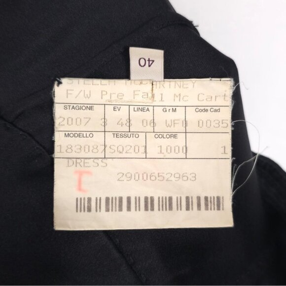 STELLA McCARTNEY ITALY MADE 100% SILK Women Mini Dress Black Strapless Size 40 - Picture 9 of 9